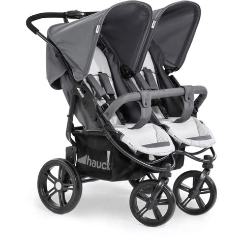 Hauck Roadster Duo SLX Double Pushchair | Twin Stroller | Grey Buggy