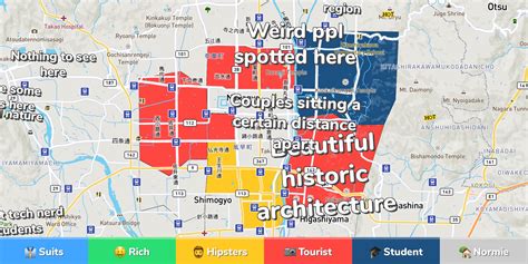 Kyoto Districts Map