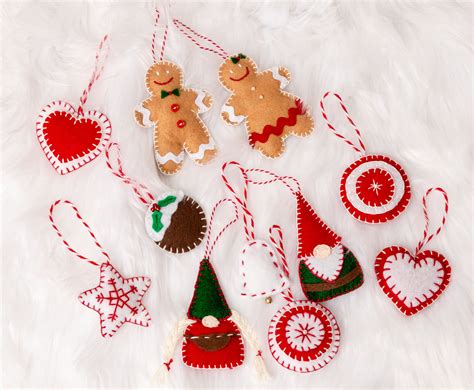 Easy Felt Christmas Ornaments, Felt Decorations to Make, Gnomes