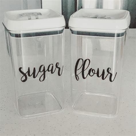 Glass Flour And Sugar Storage Containers - Glass Designs