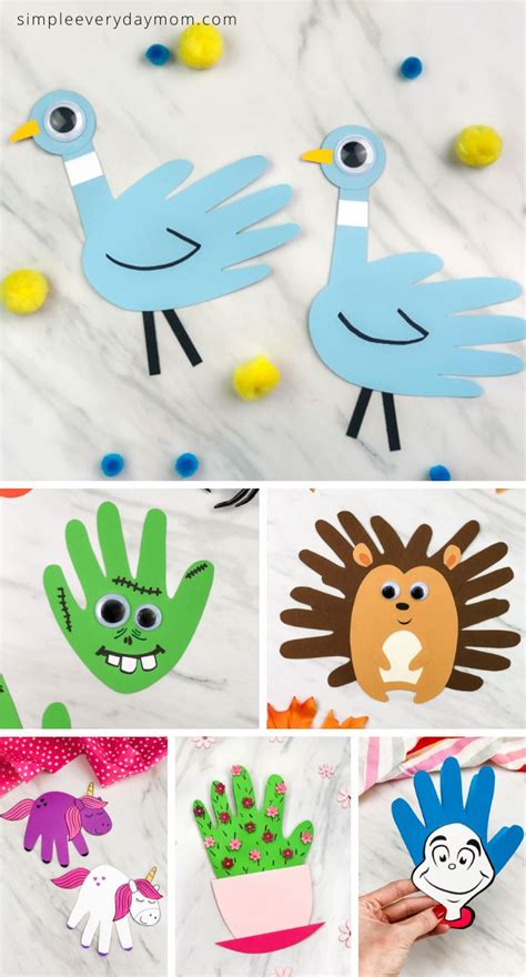 53 Fun Handprint Crafts For Kids [Free Templates] | Craft activities ...