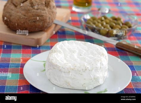 Fresh cheese made with buffalo milk Stock Photo - Alamy