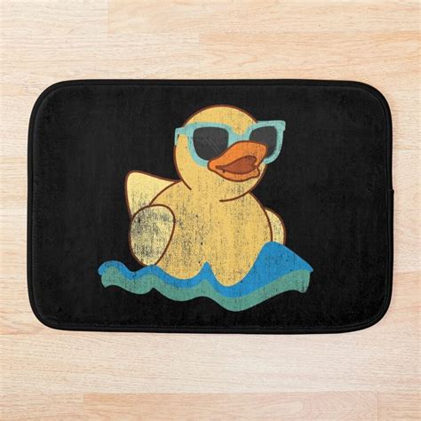 Vintage Cute Yellow Rubber Duck Bath Mat