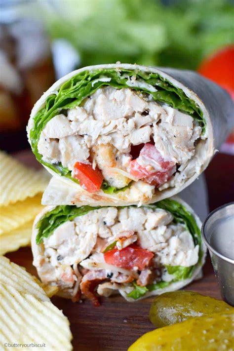 Chicken Caesar Salad Wrap Recipe-Butter Your Biscuit