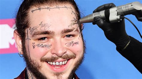 Post Malone face tattoos