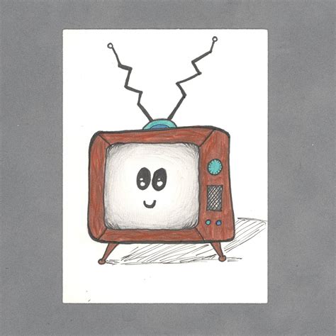 Retro Super Kawaii Television Art Card ⋆ Wilde Designs | Card art, Art, Kawaii