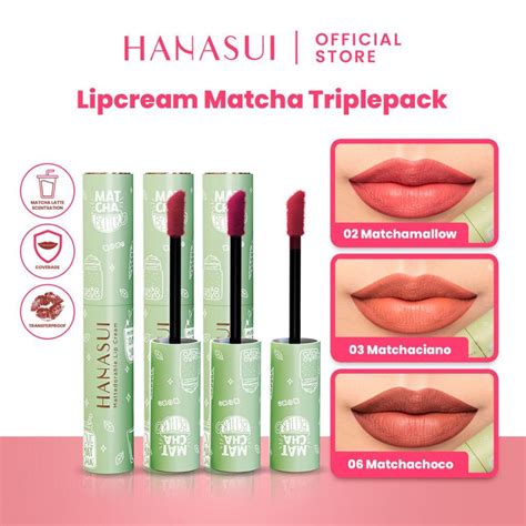 Jual Hanasui Mattedorable Lip Cream Matcha Latte Edition | Shopee Indonesia