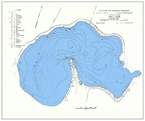 1940 Map of Wall Lake Barry County Michigan - Etsy