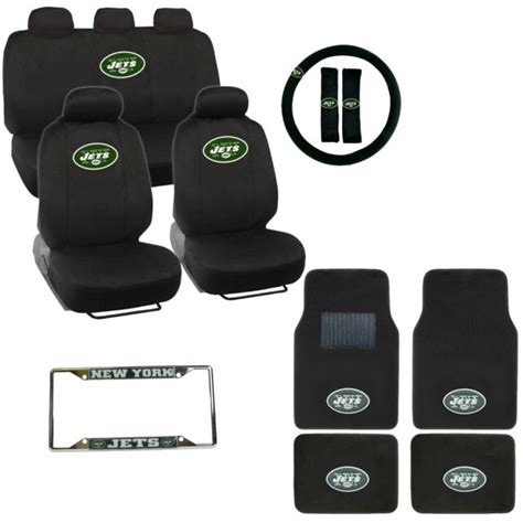 NFL New York Jets Black Car Seat Covers Floor Mats & Steering Wheel Cover Set | eBay