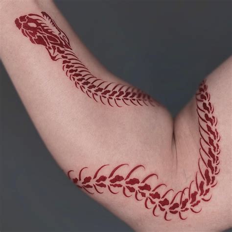 Skeleton Tattoos, Creepy Tattoos, Red Tattoos, Girly Tattoos, Body Art ...