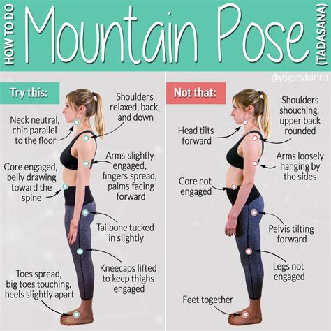 Yoga Tutorial: How To Do Mountain Pose - Yoga by Karina | Mountain pose yoga, Yoga tutorial ...