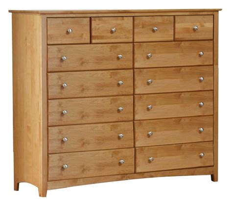 Shaker Bedroom 14 Drawer Dresser by Archbold Furniture at Furniture and ApplianceMart Bare Wood ...