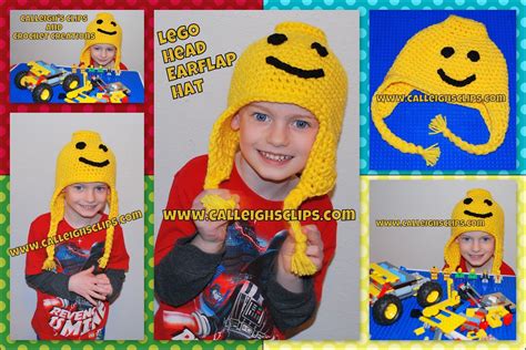 Calleigh's Clips & Crochet Creations: Lego Head Earflap Hat - Free Crochet Pattern | Crochet ...