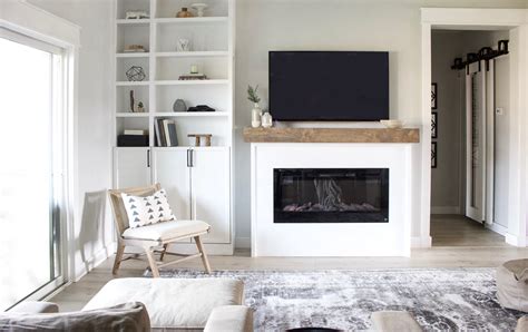 DIY Modern Fireplace - Designed Simple