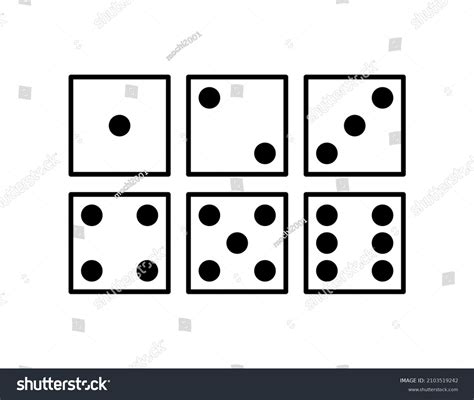 Dice Number 1 6 Icon Vector Stock Vector (Royalty Free) 2103519242 ...