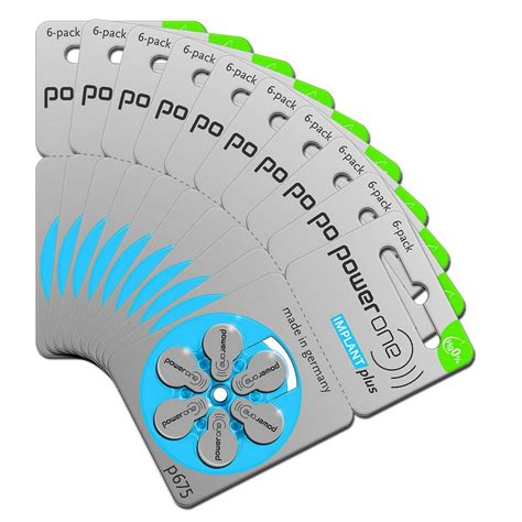 10 Packs (60 Batteries) Power One Cochlear Implant Batteries! 60 Batteries - Walmart.com ...