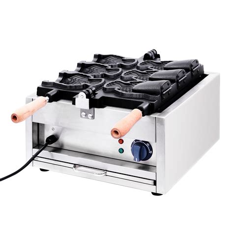 OrangeA Taiyaki Maker Nonstick Electric Taiyaki Maker Machine 3 PCS Ice Cream Taiyaki Open Mouth ...