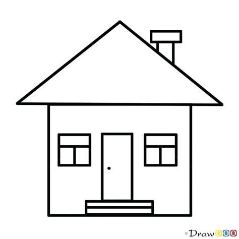 Simple Line Drawing Of A House at PaintingValley.com | Explore collection of Simple Line Drawing ...