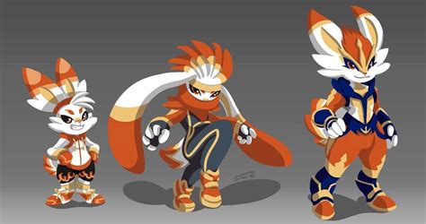 The evolution line of Scorbunny | Pokémon Sword and Shield | Pokemon game characters, Pokemon ...