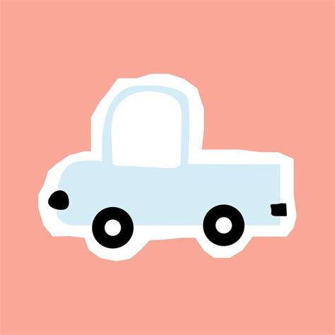 Premium Vector | Cute car stickers vector design