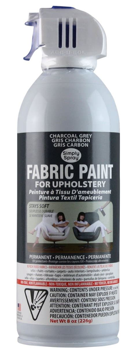 Amazon.com: Simply Spray Upholstery Fabric Spray Paint 8 Oz Can - CHARCOAL GREY: Arts, Crafts ...