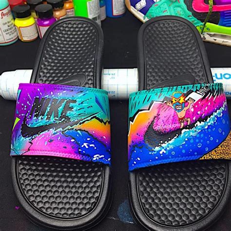 Custom Summer Slides by Feelgood Threads - Be Pool Party Ready!