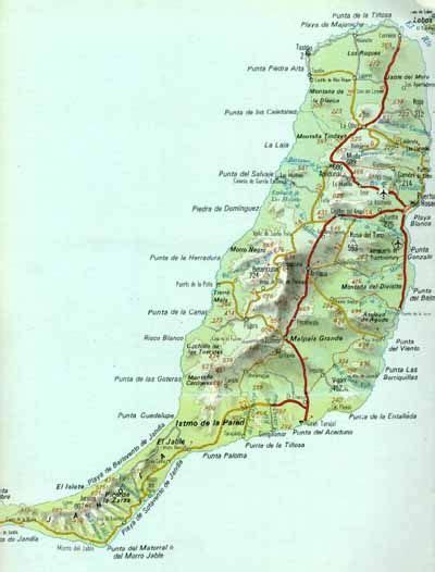 Mapa Fuerteventura | Isla de fuerteventura, Mapas, Archipielago canario