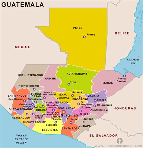 Guatemala Map - TravelsFinders.Com