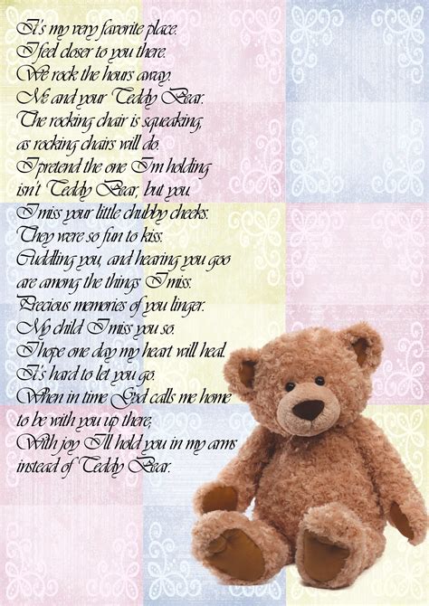 Funeral Poem for a Baby - The Teddy Bear. Created by Mosaic Funerals