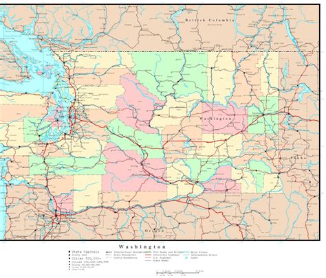 Washington State Maps | Usa | Maps Of Washington (Wa) - Washington State Counties Map Printable ...