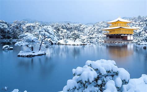 Kinkakuji Temple Winter Kyoto Japan 2020 Bing, HD wallpaper | Peakpx