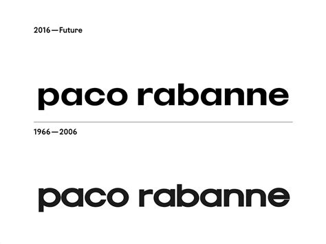 Logotype for French fashion label Paco Rabanne by Zak Group, United Kingdom Typeface Logo, Logo ...