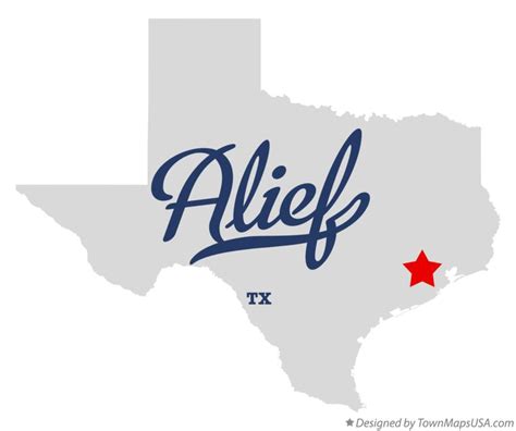 Map of Alief, TX, Texas