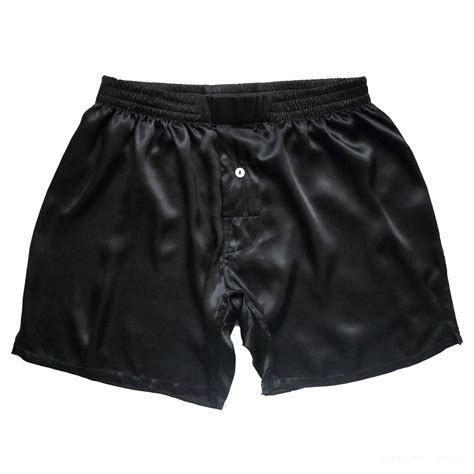 Affordable Black Pearl Satin Silk Boxers by Royal Silk®