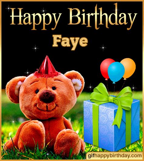 Wish Happy Birthday GIFs with Name Faye