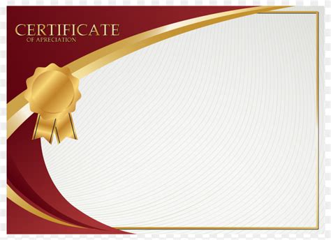 Creative certificate of appreciation award template on transparent ...