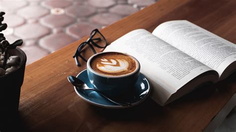 4K Coffee Book Glasses Wallpaper - [3840x2160]