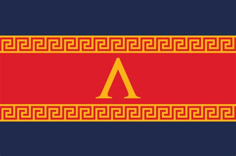 Ancient Greek Spartan Flag