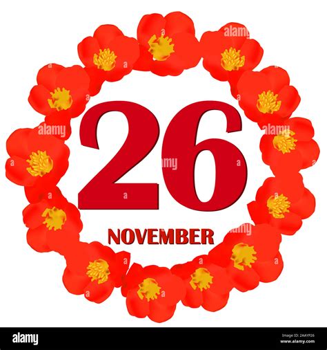 November 26 icon. For planning important day. Banner for holidays and ...