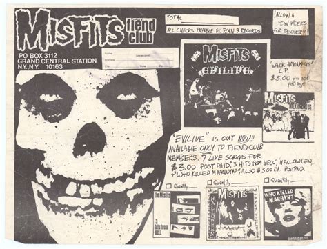 Misfits Fiend Club Advertisement 1981 Value - GoCollect