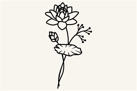 Birth Flower Water Lily Graphic by MagnoliaMoonArt · Creative Fabrica