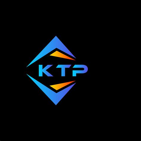 KTP abstract technology logo design on Black background. KTP creative initials letter logo ...