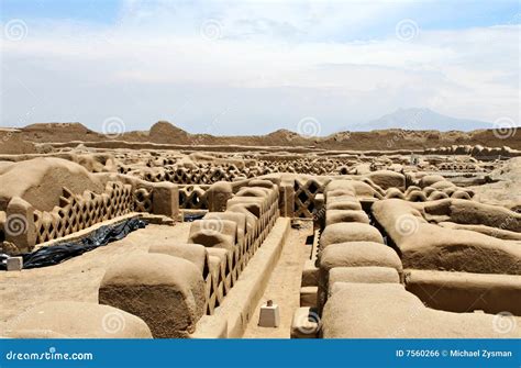 Chan Chan Ruins stock photo. Image of chan, monument, oldest - 7560266