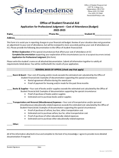 Fillable Online Independence Community College - Tuition and Acceptance ... Fax Email Print ...