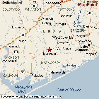 Map Of Bay City Texas | Map Distance