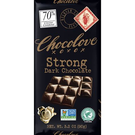 Chocolove 70% Strong Dark Chocolate Bar | World Wide Chocolate