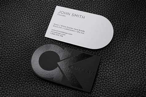 Black And White Business Card Template