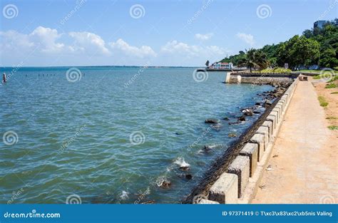 Maputo beach front view stock image. Image of weather - 97371419