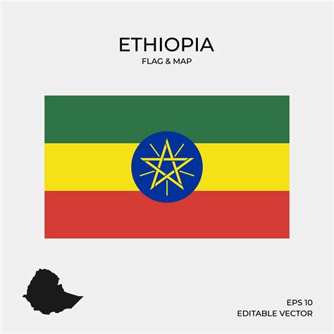 Ethiopia map and flag 2046014 Vector Art at Vecteezy