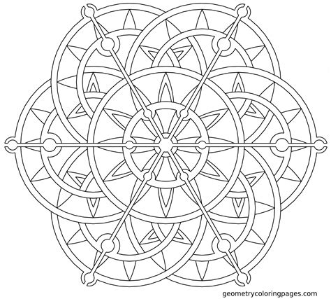 Geometric Mandala Coloring Pages - Coloring Home